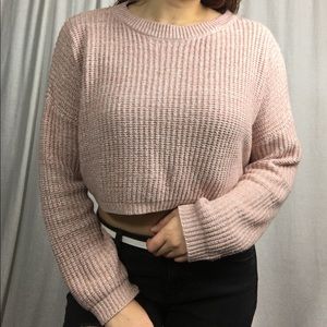Light pink crop sweater